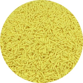 YHYPOCI 100g 7mm Fake Sprinkles Polymer Clay Sprinkles Fake Candy Sprinkles Resin Sprinkles Clay Slices for Craft Sprinkles Decoration Scrapbook DIY Nail Art(Yellow)