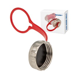 tecuro Nickel-Plated Brass Cap 3/4 Inch with Full Seal for Pipeline Protection - Impact-Resistant Blind Closure with Knurling, Closure for KFE Tap