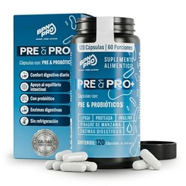 BPN PRO | Probioticos y Prebioticos en Cápsula con Enzimas Digestivas 44.4 Billones UFC | 3 en 1 - MCT, Papaya, Vinagre de Manzana e Inulina | Supleme