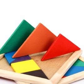 HannaFires ブレインティーザータングラムパズル-ファミリーパーティーゲームセット、楽しくて多様なツール、東洋の伝統文化を探検しよう、ブレインティーザー