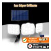 Lámpara Solar Exterior Impermeable Sensor Movimiento 138led