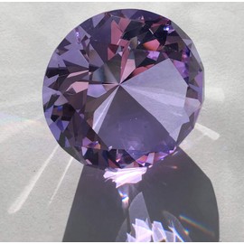 FAIRY TAIL & GLITZER FEE Glass Diamond Crystal Glass 5 cm Diamond Brilliant Decorative Diamond Glass (Purple)
