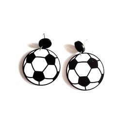 Azusa Sun Cute Football Basketball Soccer Baseball Volleyball Earrings for Women Lightweight Acrylic Drop Dangle Earrings Sports Lover Jewelry Gift (Color C)