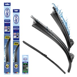 alca® Windscreen Wiper Set with Rear Wiper Suitable for Ford Fiesta VII (05.2017-10.2024) Super Flat Bar Wiper Front and Rear Wiper