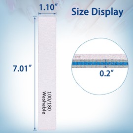 LNAUJS 15PCS Professional Reusable Double-Sided 100/180 Grit Blue Nail File