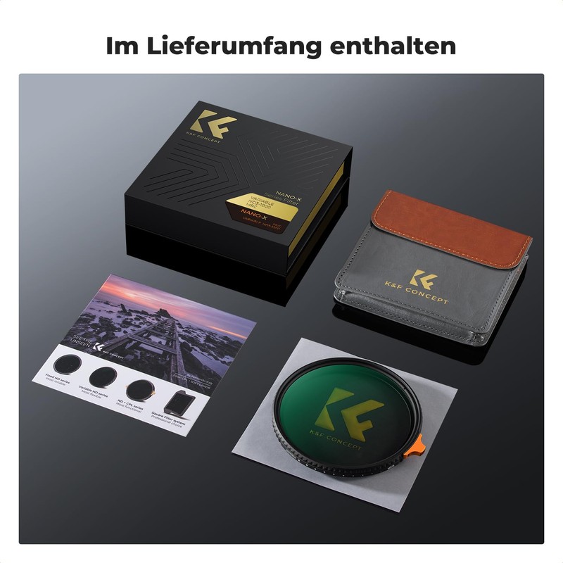 K&F Concept Nano X-Series Variable ND Filter ND3-ND1000 Neutral Density