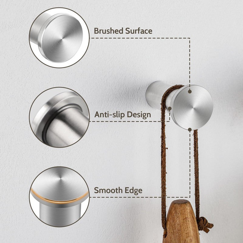 SAYAYO Coat Hooks Towel Hooks Wall Mounted, 4 Packs Wall