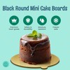 O'CREME Gold Round Mini Cake Boards with Tab – 3-1/4