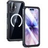 Lanhiem Funda Magnética Iphone Impermeable Protector Pantalla Integrado Protección Cámara