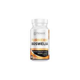 Nowek | Cúrcuma + Boswellia | 60 Cápsulas | Suplemento Alimenticio | Ingredientes Naturales | No exceder dosis
