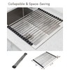 Hemompito 17.72" Dish Drying Rack Over The Sink, 304 Stainless