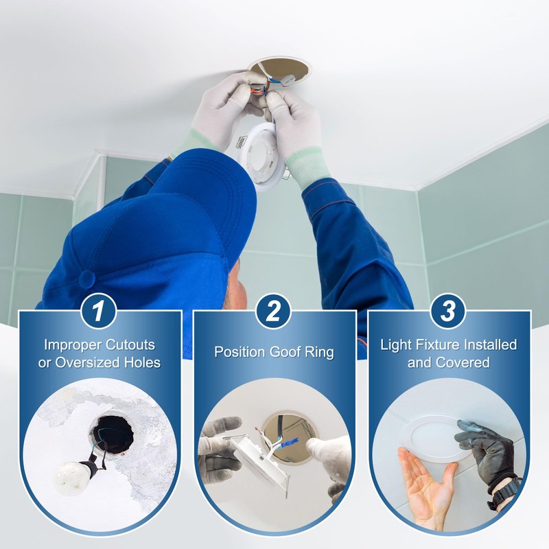 M METERXITY 1-Pack Goof Rings for 3 Inch Recessed Lights,