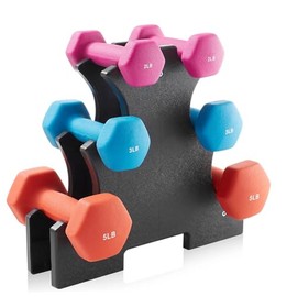 Venbytech for Set of 6 Neoprene Dumbbell Hand Weights - 20 lb (2 lb, 3 lb, 5 lb Pairs)