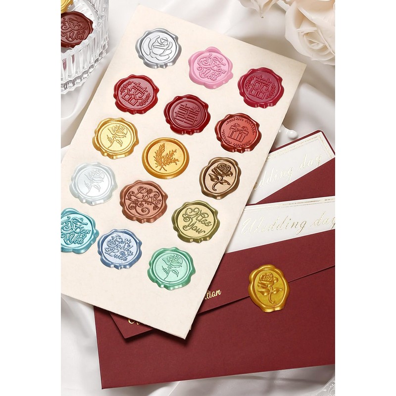 moin 2412sl339 Seal Wax Stamp Rose Gift