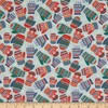 FreeSpirit Christmas Squad Cozy Mittens Sage, Fabric by The Yard