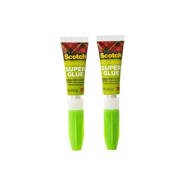 Scotch Scotch Super Glue Gel, .07 oz, 2-Pack, Dries Quickly
