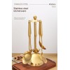 Premium 7-Piece Gold Kitchen Utensil Set with Stand, Stainless Steel