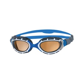 Zoggs Predator Flex Ultra Regular Fit Adult Swimming Goggles, Blue/Grey/Polarized Copper, One Size