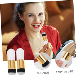 TOVINANNA Large Face Blush Brush 2pcs Makeup Brush Set Soft Denser Synthetic Hair Easy to Use