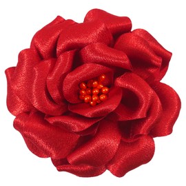 Mecool Rose Hair Clip Party Wedding Brooch Corsage Hair Head Clip Headpiece Flower Hair Pin Rose Hair Barrette Accessories for Women Girls Red