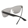 FEISEDY Mirrored Rimless Sunglasses One Piece Lens Reflective Sunglasses for