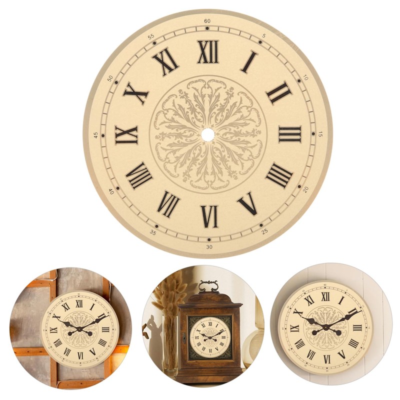LALAFINA DIY Clock Dial Replacement Part Round Aluminum Dial for