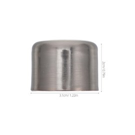 MAGICLULU 2Pcs Silver Curtain Rod Decorative Heads Drapery Pole Finials for Home Hotel Decoration Compatible with Curtain Rods Elegant Design