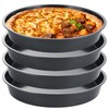 AKOLAFE 4 Pack Deep Dish Pizza Pan 12 Inch Pizza