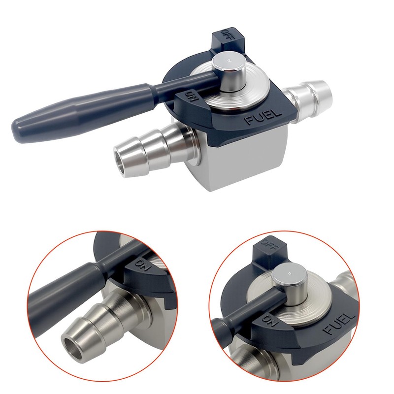 ANPTGHT 1/4" Fuel Shut Off Valve with 2 Clamps＆1/4” Fuel