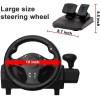 DOYO Pro Universal Vibration Gaming Steering Wheel with Pedals 270°