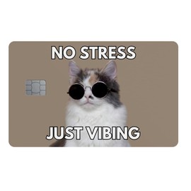 Cat Meme Credit Card Sticker | Transport, Debit Card, Credit Card | Cover & Personalization of Bank Cards | Bubble-Free, Slim, Waterproof