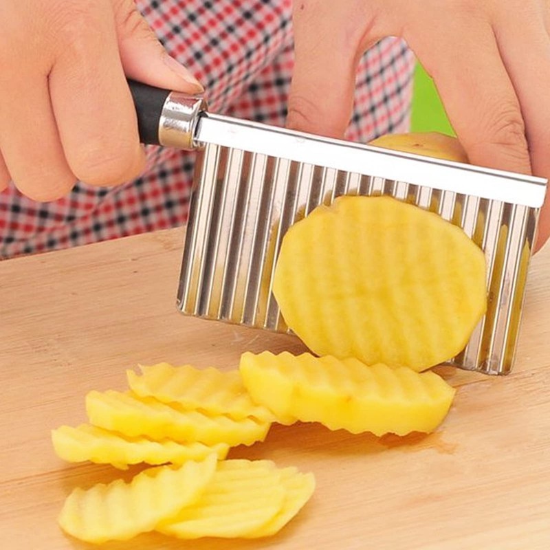 Litoexpe Crinkle Cutter/Wavy Knife for Any Vegetable, Wavy Chopper Great