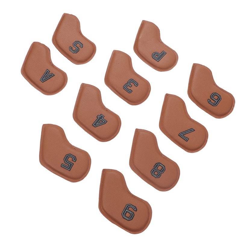 10PCS Golf Head Protective Covers Waterproof PU Material Golf Putter
