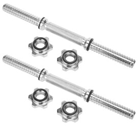 Unbranded 2xAdjustable Dumbbell Bar 1 inch Threaded Barbell Handles for Home Gym Fitness