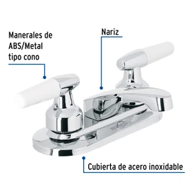 Foset Basic M-048I, Mezcladora para lavabo, manerales cono, Basic