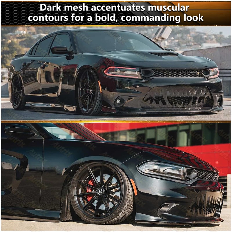 Autrix Front Grille Compatible With 2015-2024 Dodge Charger Non-Widebody