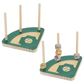 PH PandaHall 2 Set Baseball Ring Holder, Softball Ring Display Championship Baseball Rings Stand Stadium Design Stacked Sports Baseball Rings Holder Gifts for Lovers Grandpa Dad