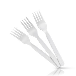 Compostable Forks [200 Count, 7 in.] - Compostable Utensils for Party, BBQ, Daily Use - Recyclable Biodegradable Utensils – No Plastic Forks – Sustainable Eco Friendly Disposable Cutlery