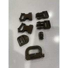 USMC Coyote Buckle Set QR Repair Kit for FILBE Pack Rucksack Hydration Carrier 7