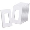 CML Matte White Decorator Screwless Wall Plate, 8 Pack 1-Gang