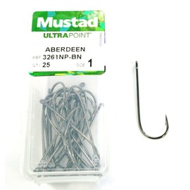 Mustad Aberdeen 3261NP-BN Size 1 Qty-25