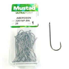 Mustad Aberdeen 3261NP-BN Size 1 Qty-25