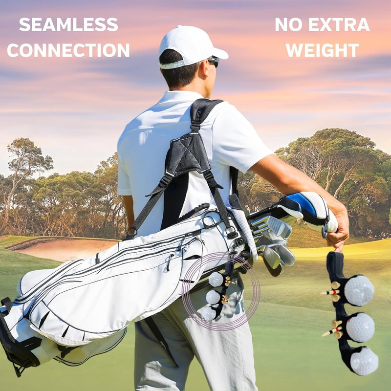 Wbgraceful 2 in 1 Golf Ball Tee Holder & Golf