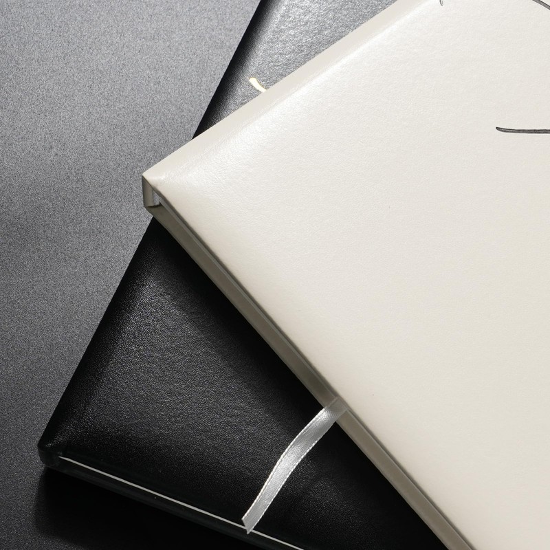 Funeral Guest Book for Celebration of Life, Elegant Black