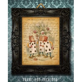 The Cards Painting the Roses - 11x14 Unframed Alice in Wonderland Print - Great Gift for Lewis Carroll Fans and Nursery and Children's Room Decor Under $15