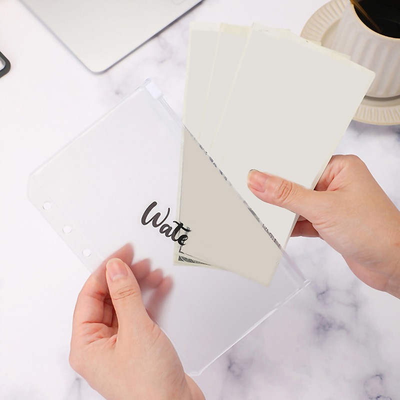 A6 PU Leather Budget Binder A6 Notebook Binder for Budgeting
