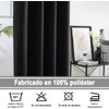 NANWEI Cortinas Blackout con Aislamiento Térmico para Estar/Recámara Ventana, con