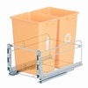 RUNMI Double Pull Out Trash Can Under Cabinet with Door