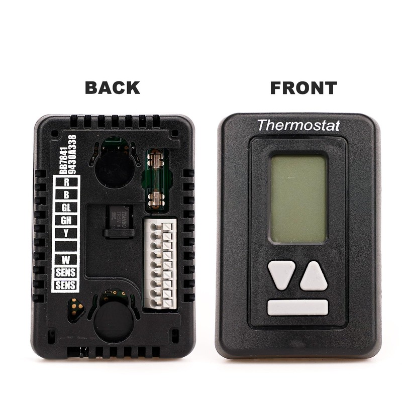 DEENGK RV Thermostat 94303382 12v,9430,replacement black Digital RV Thermostat Hot/cool