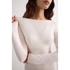 Intimissimi Woman's Boat Neck Modal Cashmere Ultralight Top in Ivory,